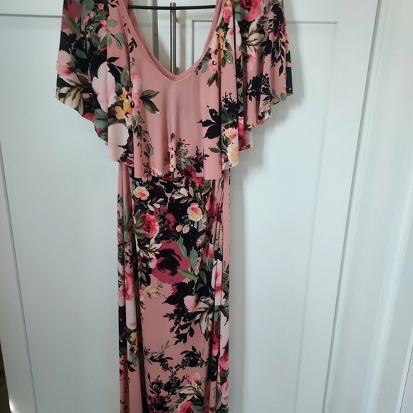 Floral Pink Maxi Dress - Picture 8 of 8